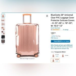 Clear PVC, large suitcase, protector 28 inches